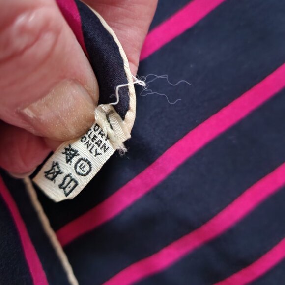 LANVIN PARIS VINTAGE 100% SILK WOMAN SQUARE SCARF GEOMETRIC DESIGN - Picture 9 of 9